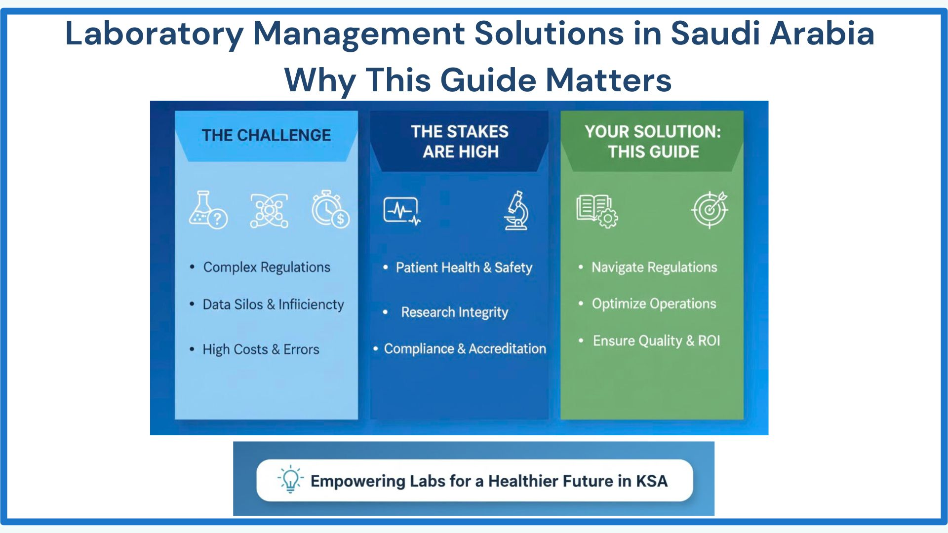 Laboratory Management Solutions in Saudi Arabia Why This Guide Matters