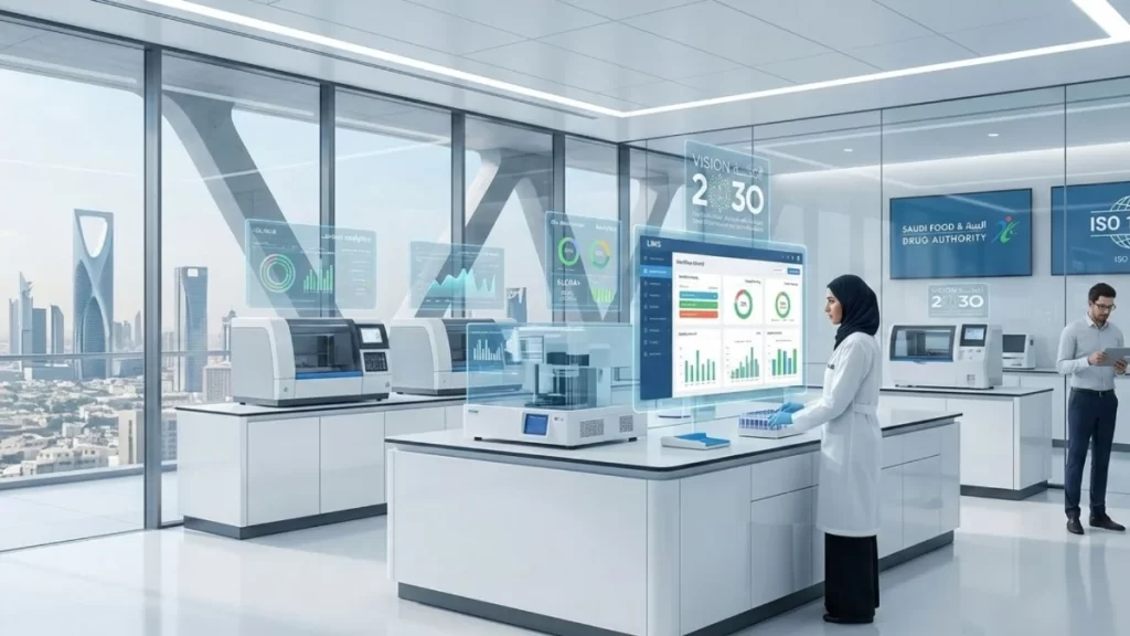 ربط اجهزة المختبر بنظام المختبر 